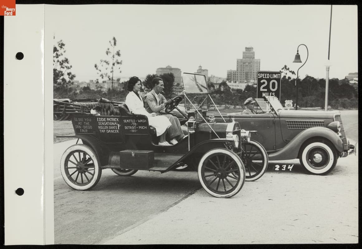 Ford Model T and Ford V-8 Cars, San Diego, California, 1935