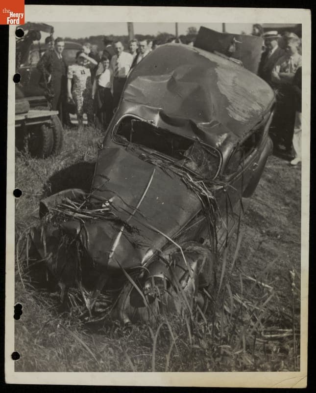 Damaged Car after an Accident, Warren, Michigan, 1930-1945
