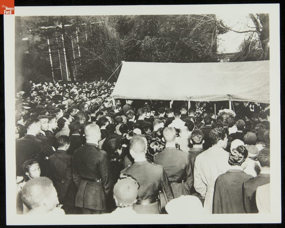 Burial Service of George Washington Carver, Tuskegee Institute, 1943