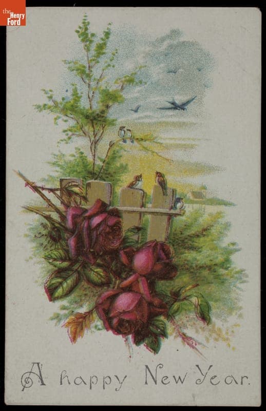 Trade Card for E. B. Rorick, "A Happy New Year," 1870-1890
