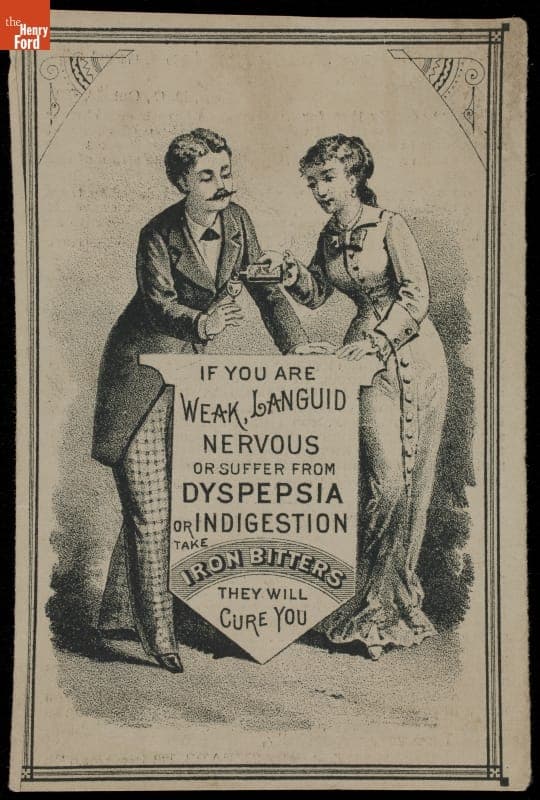 Trade Card for "Iron Bitters," Brown Chemical Company, 1880-1881