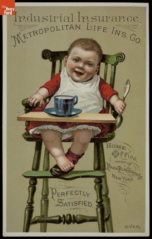 Trade Card for Industrial Insurance, Metropolitan Life Insurance Co., 1870-1900