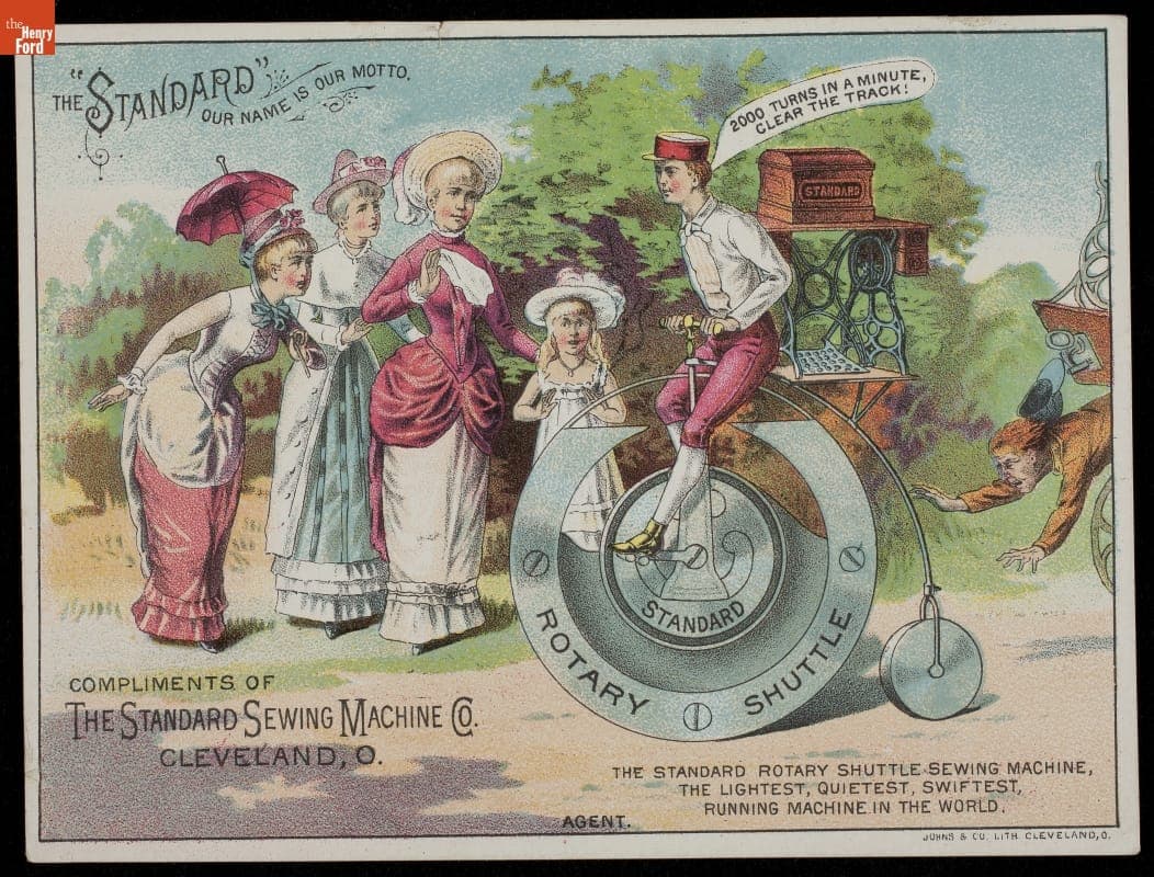 Trade Card for the Standard Rotary Shuttle Sewing Machine Company, circa 1880