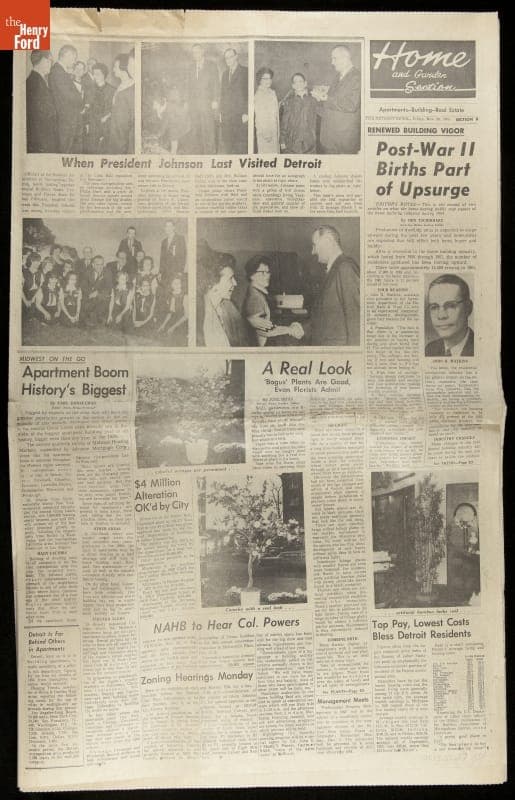 Newspaper, The Detroit News for November 29, 1963, Home and Garden Section, Assassination of President Kennedy