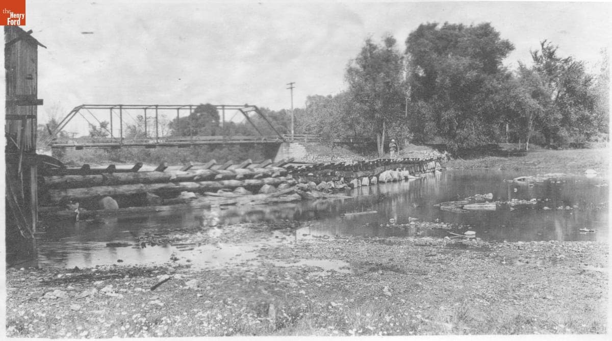 Loranger Gristmill, Original Site, Monroe, Michigan, circa 1915