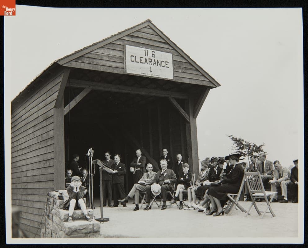 Ackley Covered Bridge Dedication Ceremony, Greenfield Village, July 2, 1938