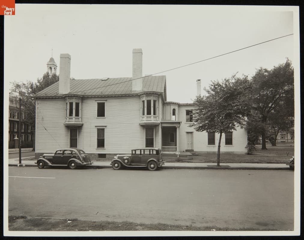 Documentary Photograph of Noah Webster Home before Dismantling and Relocation to Greenfield Village, 1936