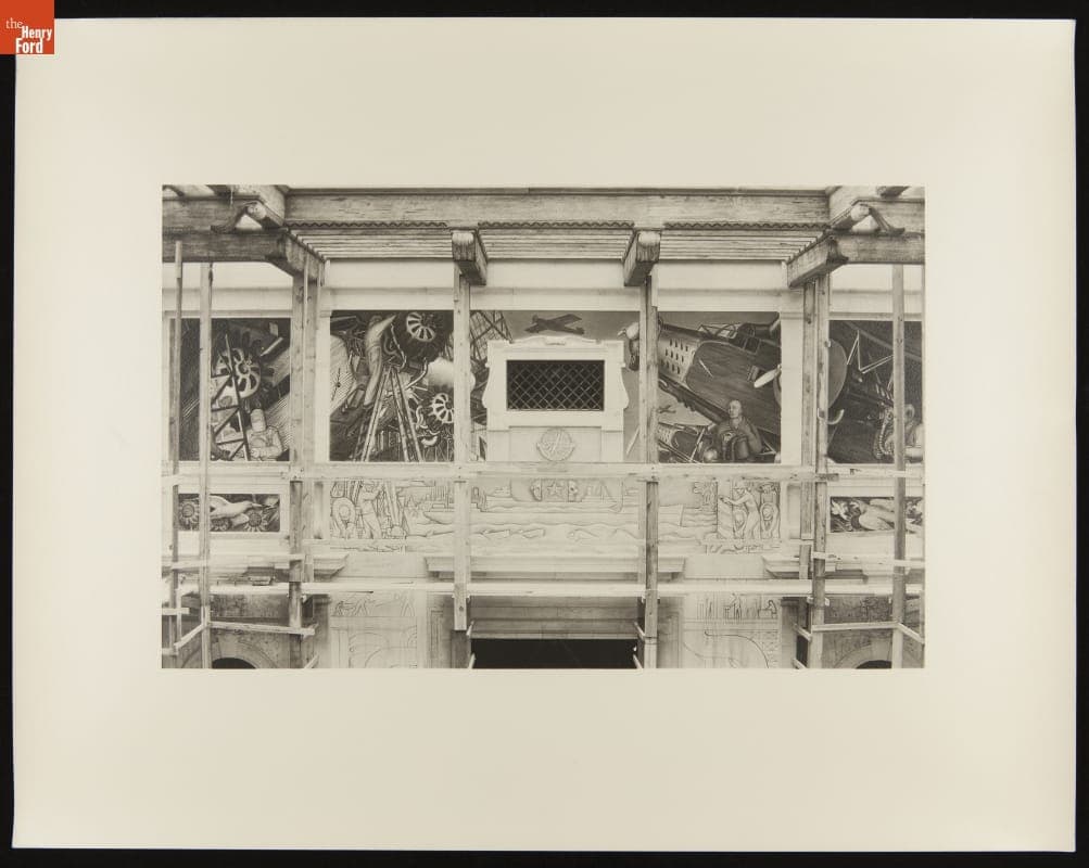 "Detroit Industry" Fresco Cycle in Progress, 1932
