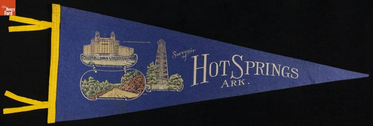 Pennant, "Souvenir of Hot Springs Ark., circa 1930"