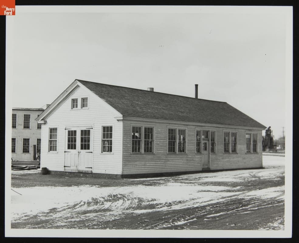 Exterior of the Greenfield Village Boiler Shop, Dearborn, Michigan, February 1950