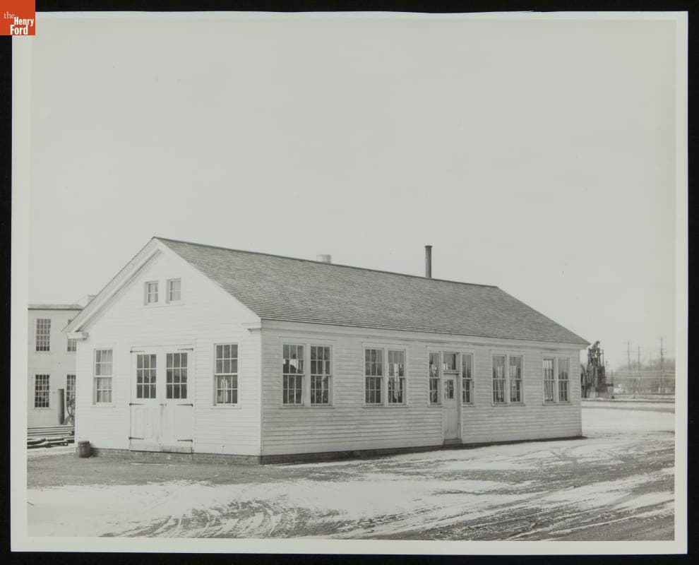 Exterior of the Greenfield Village Boiler Shop, Dearborn, Michigan, February 1950