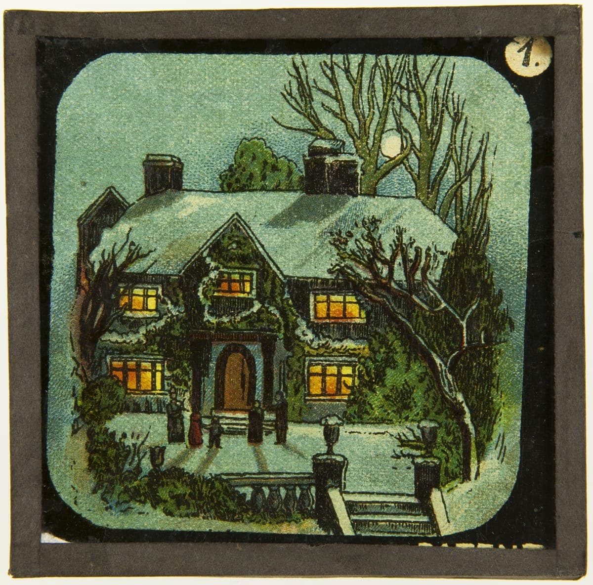 Lantern Slide, Winter Scene