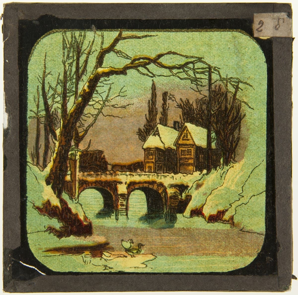 Lantern Slide, Winter Scene