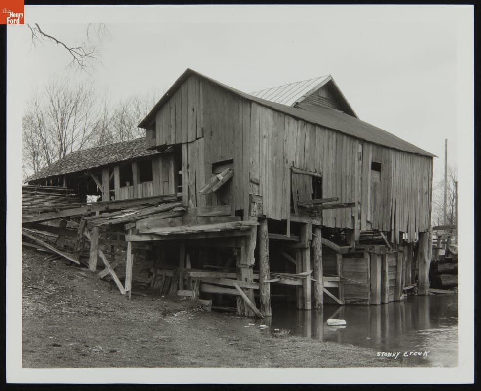 Loranger Gristmill on Stoney Creek near Monroe, Michigan, April 1927