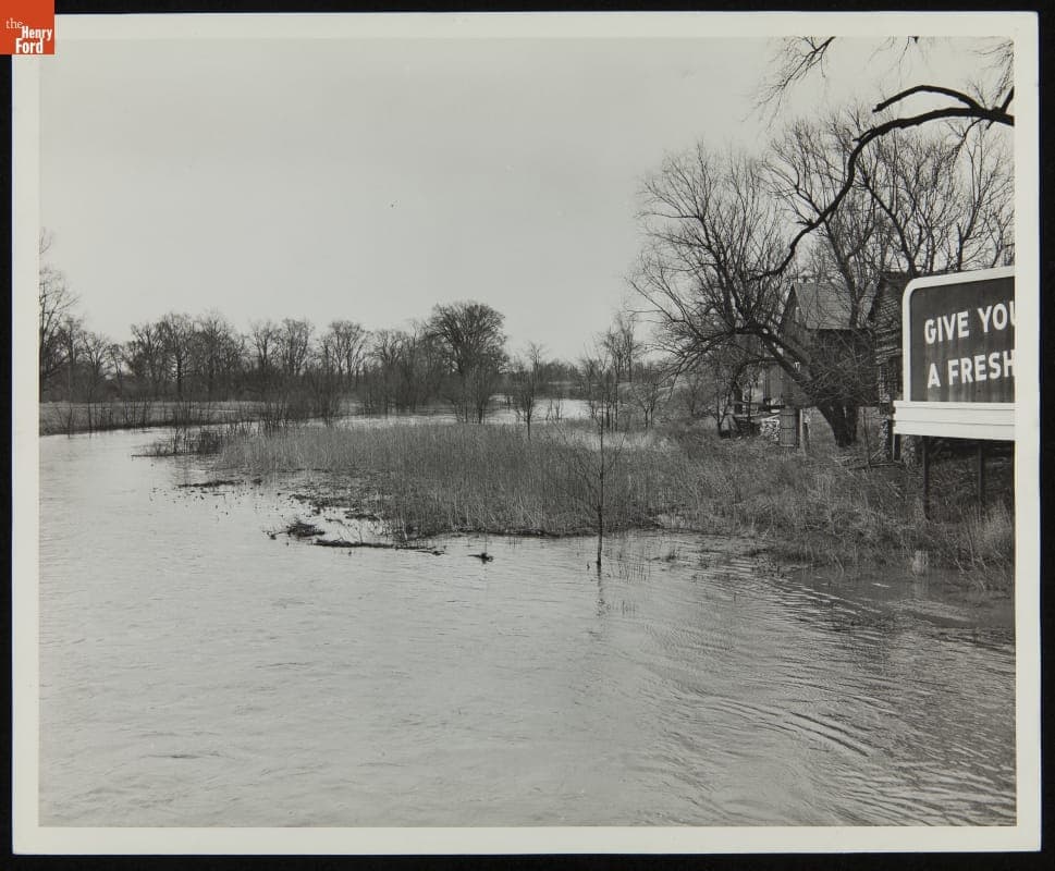 Former Site of Loranger Gristmill on Stoney Creek near Monroe, Michigan, March 1944