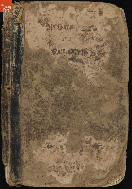 Book Used by Reuchlin Wright, "McGuffey's Fourth Reader," 1866