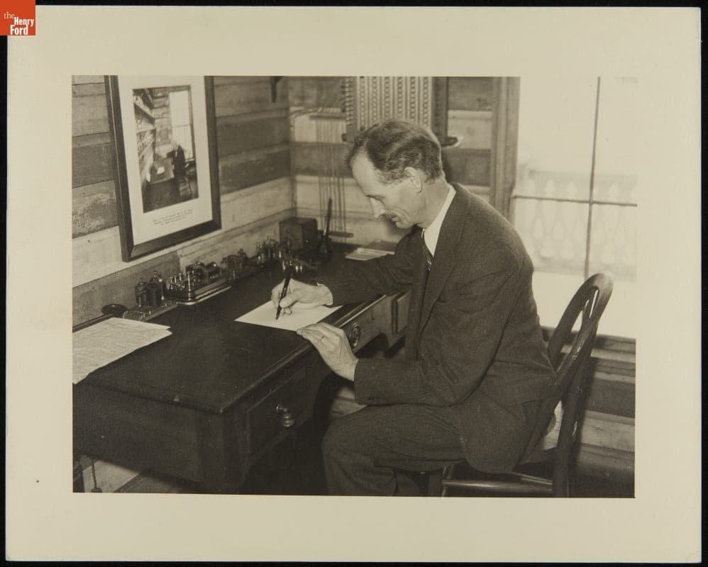 Portrait of Jean Piccard at Thomas Edison's Desk, November 1933