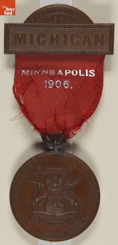 Department of Michigan Grand Army of the Republic (G.A.R.) Badge for the 1906 Minneapolis National Encampment
