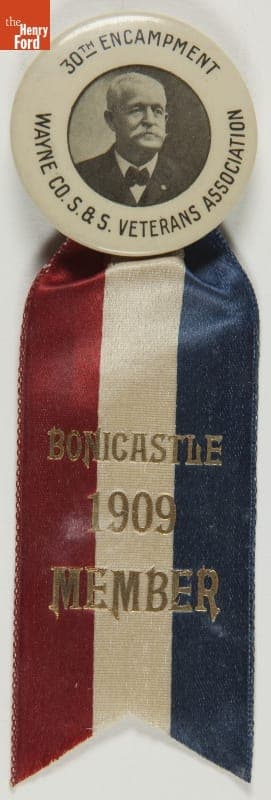 30th Encampment of the Wayne County Soldiers and Sailors Veterans Association Badge, 1909