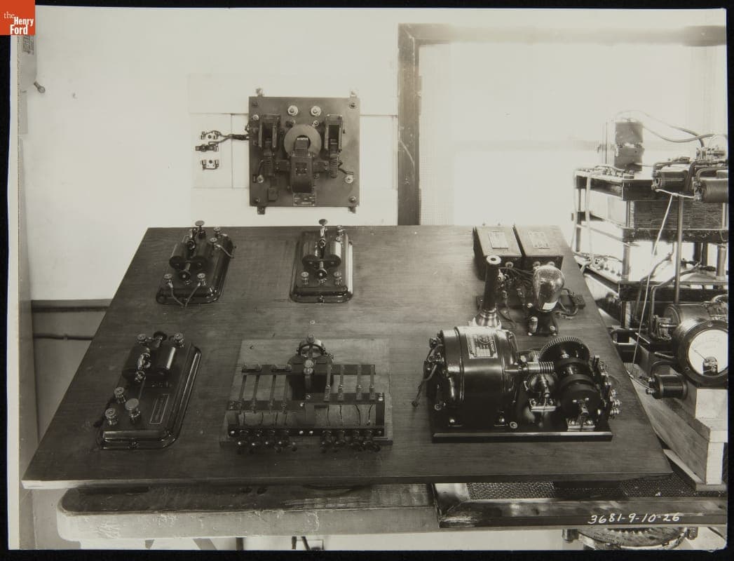 Equipment Inside the Radio Beacon Station Building at Ford Airport, September 10, 1926