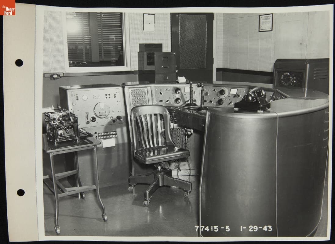 Interior of Willow Run Bomber Plant Air Traffic Control Tower, January 29, 1943