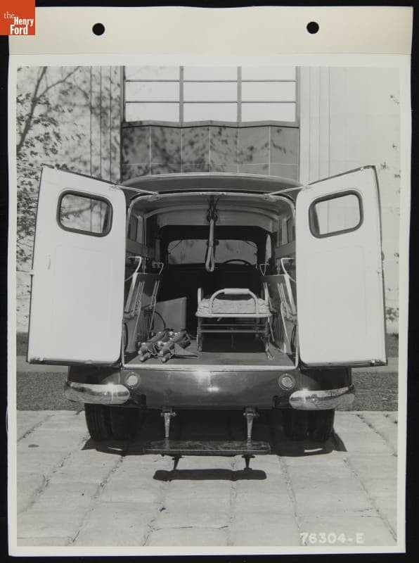 New 1942 Ford Ambulance Built for the Michigan Canadian Club to Donate to the War Effort, November 3, 1941