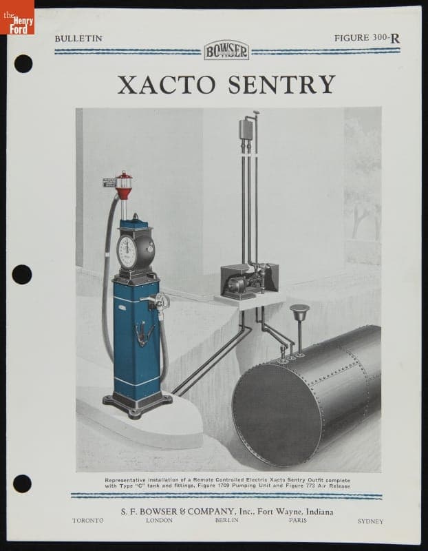 Brochure Advertising the Xacto Sentry Pump Outfit with Type "C" Tank and Fittings, 1929