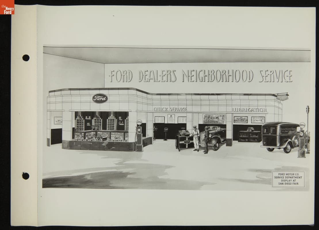 Ford Motor Company Service Department Display at the 1935-1936 San Diego World's Fair