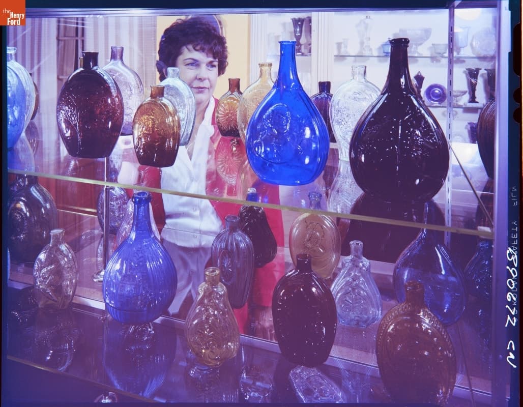 Glass Bottles on Display in Henry Ford Museum Promenade, January 1982