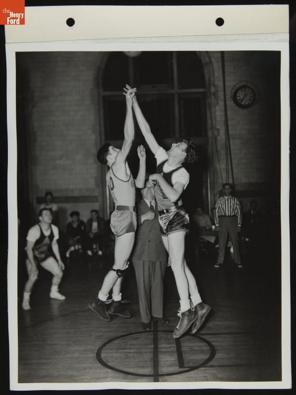 Jump Ball between Employment and Transportation, Ford Basketball Teams, December 1942