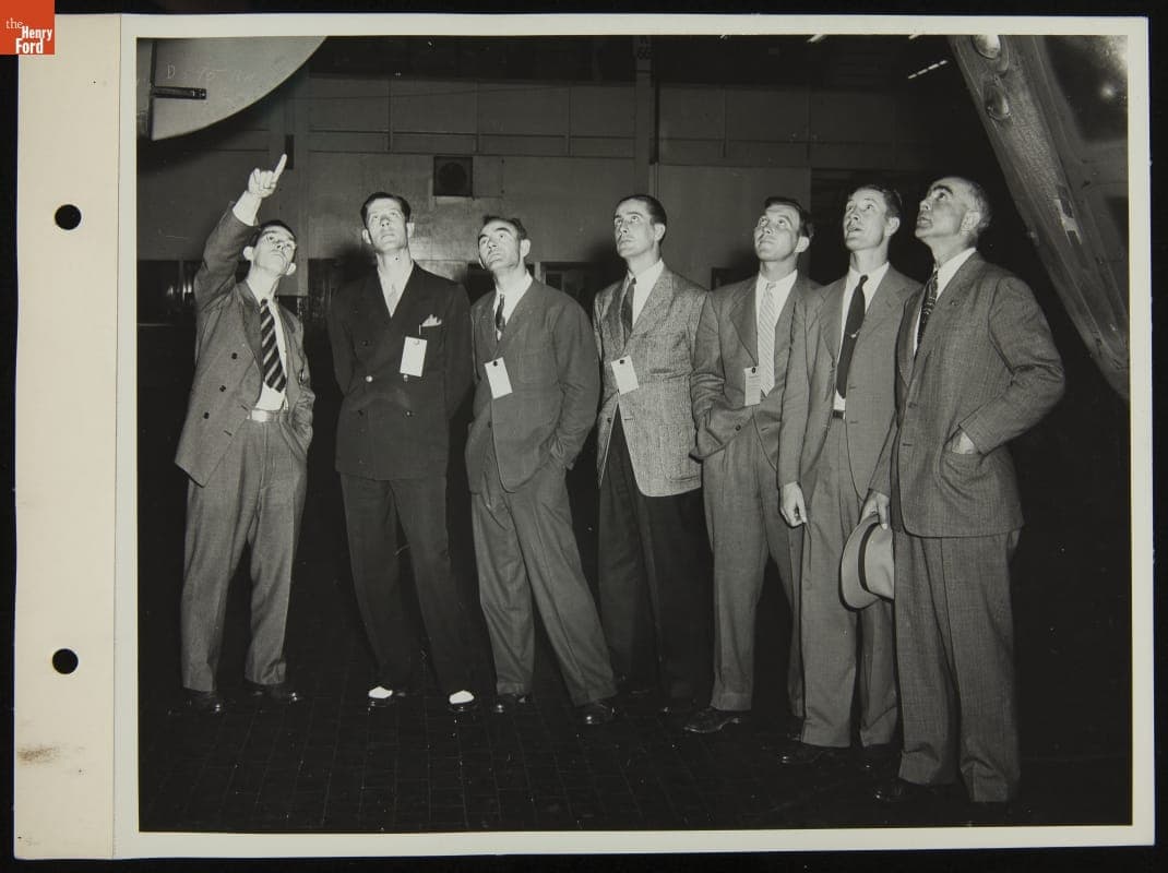 Chicago White Sox Players Tour the Willow Run Bomber Plant, June 1943