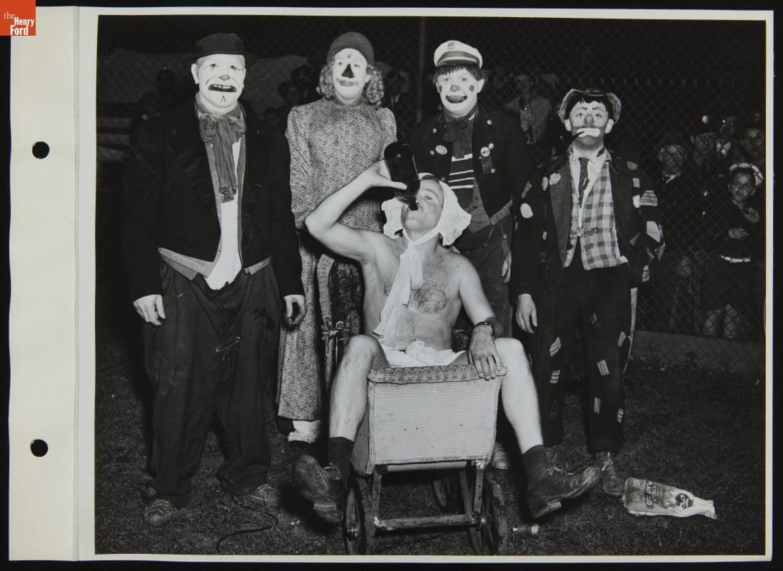 Performers at Ford Baseball Game between "Office Jerks" and "Factory Bums", September 1943