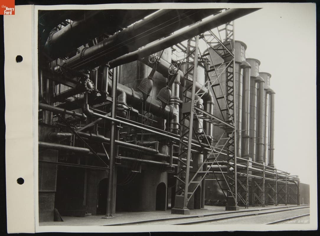Exterior of Gas Scrubbers at Coke Ovens, Ford Rouge Plant, February 4, 1935