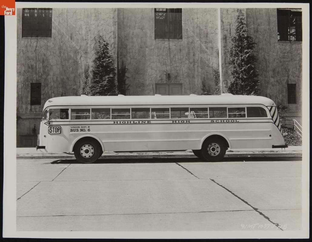 Mack Junior Bus Model 91MT, Highline High School Bus, October 1937