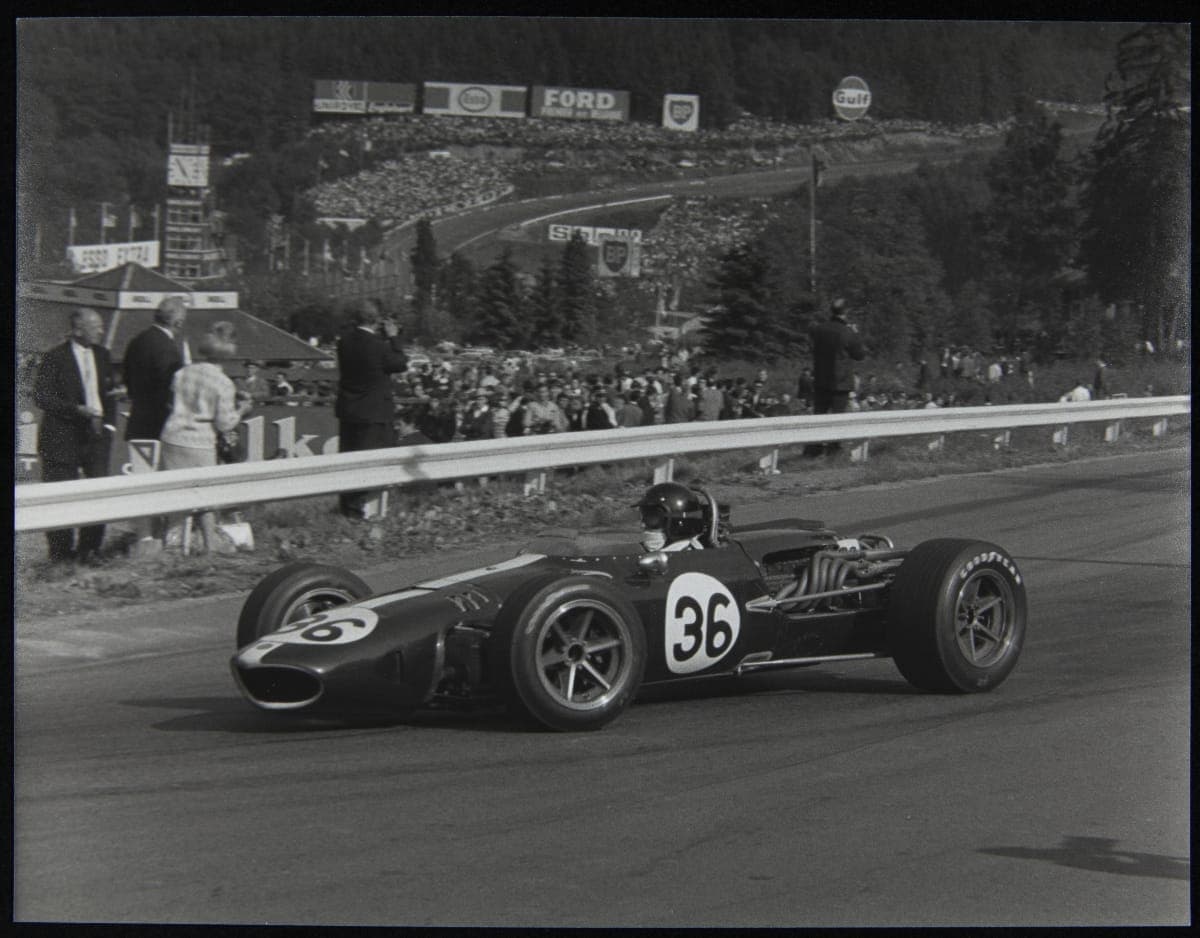 Dan Gurney in AAR Eagle Race Car at Belgian Grand Prix, June 17-18, 1967