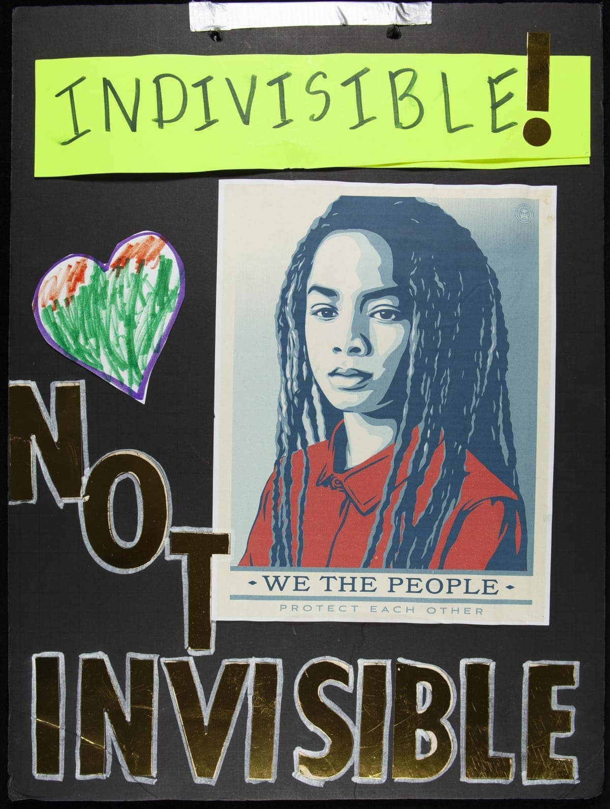 "Indivisible! Not Invisible," Sign from the Women's March, Washington, D. C., January 21, 2017