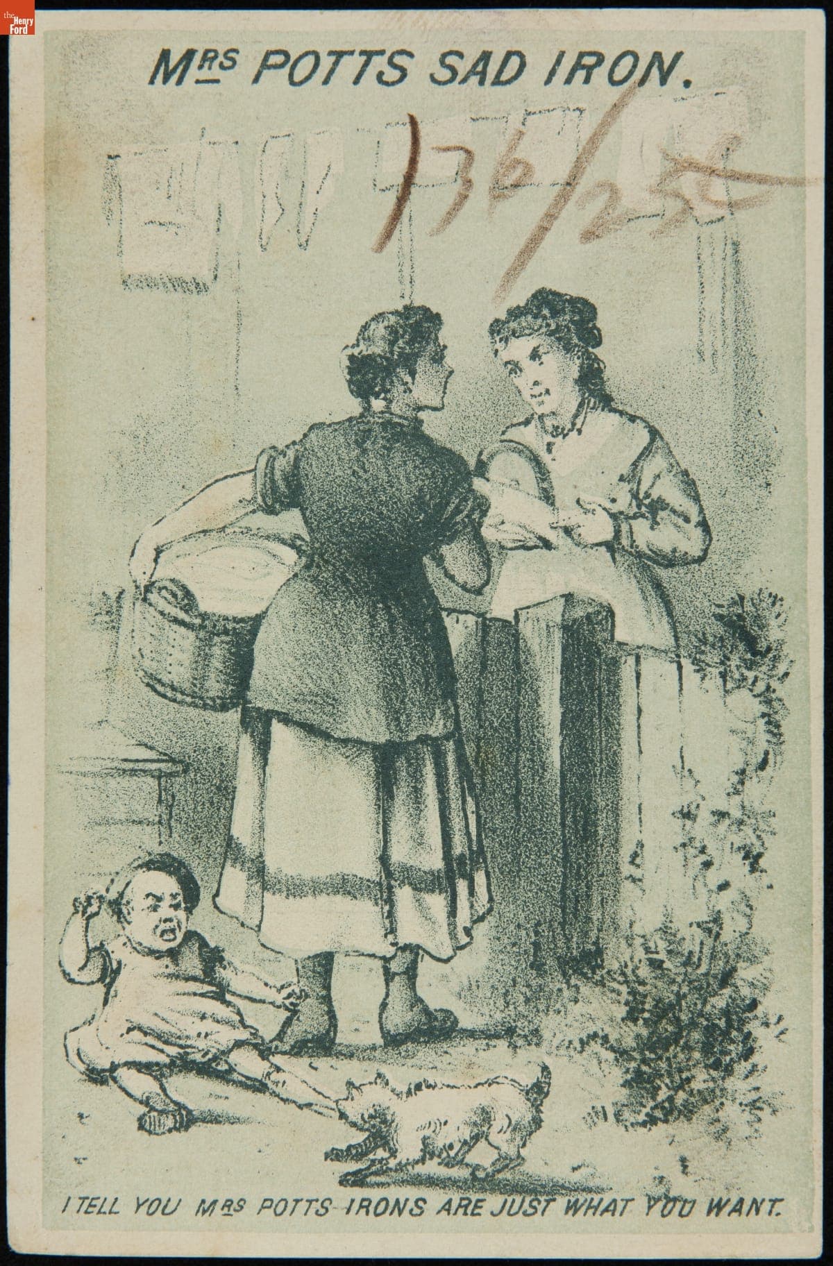 Trade Card for Mrs. Potts Sad Irons, circa 1875