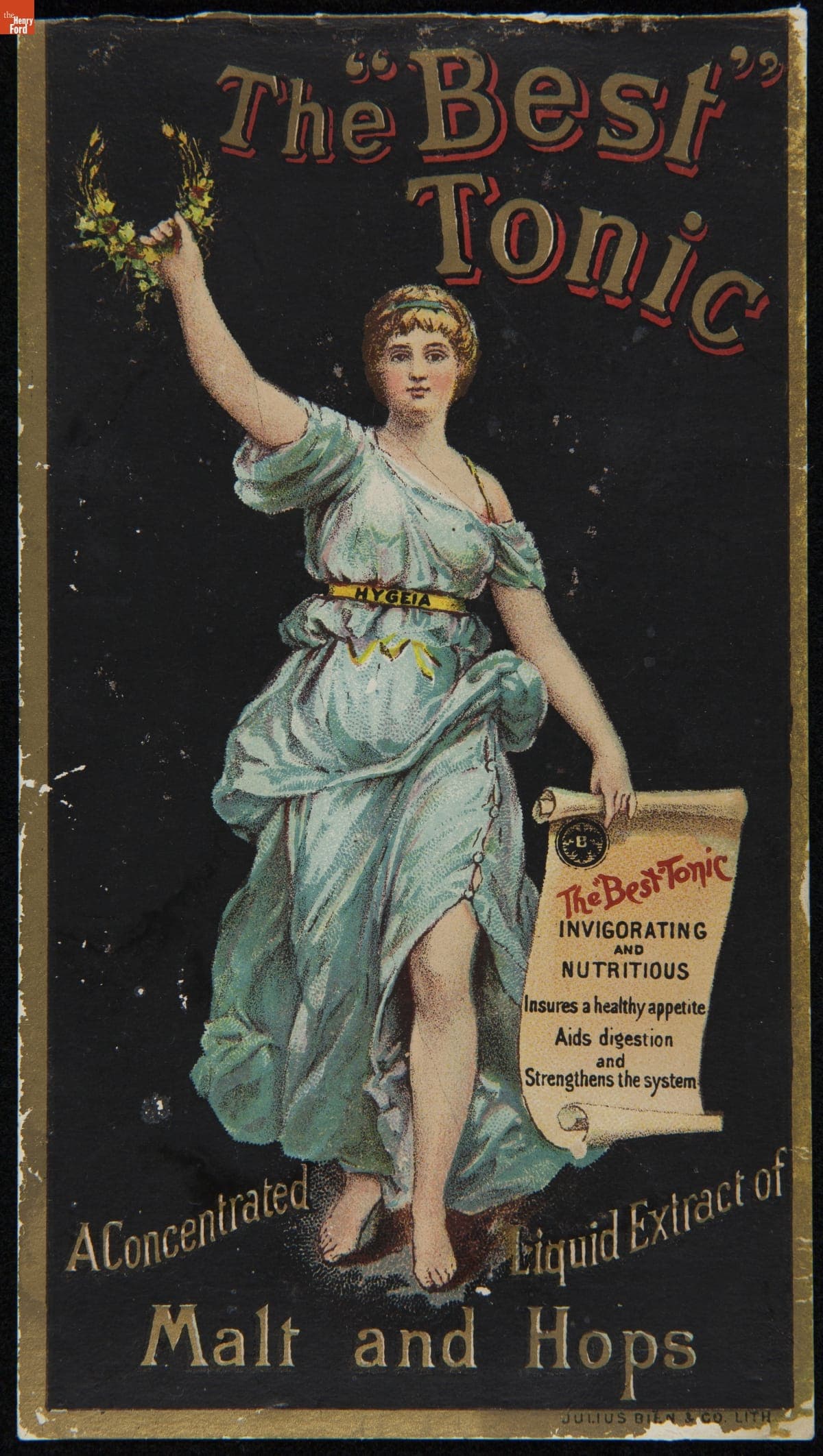 Trade Card for The "Best Tonic," 1880-1900