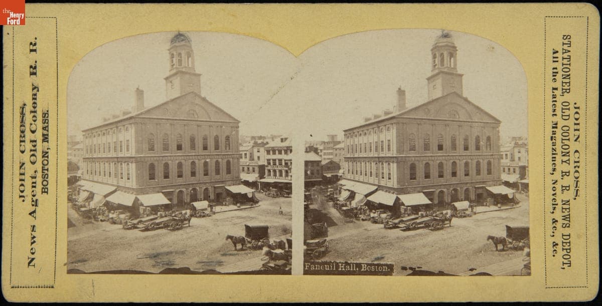 Faneuil Hall, Boston, circa 1860