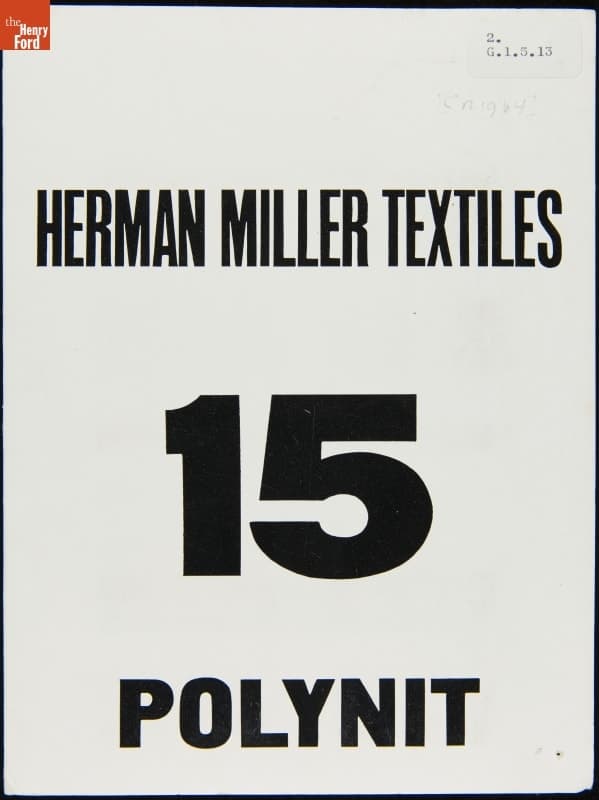 Herman Miller Textiles Swatches, "15 Polynit," 1964