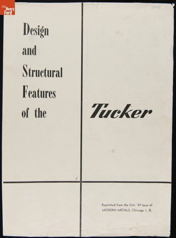 "Design and Structural Features of the Tucker," October 1947