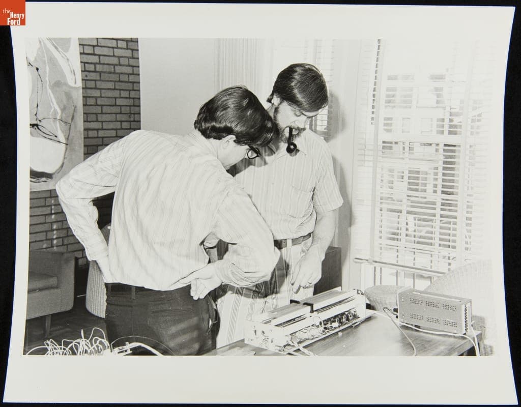 Bob Arnzen and Wesley Clark with the "TOWTMTEWP" Computer, Washington University, St. Louis, Missouri, circa 1972