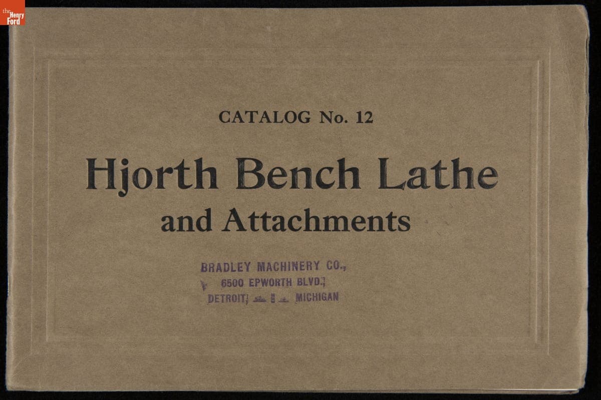 Hjorth Bench Lathe and Attachments Catalog No. 12, circa 1920
