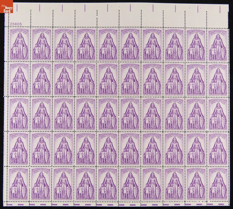 U.S. Postage Stamp, "Honoring Those Who Helped Fight Polio," Issued January 15, 1957