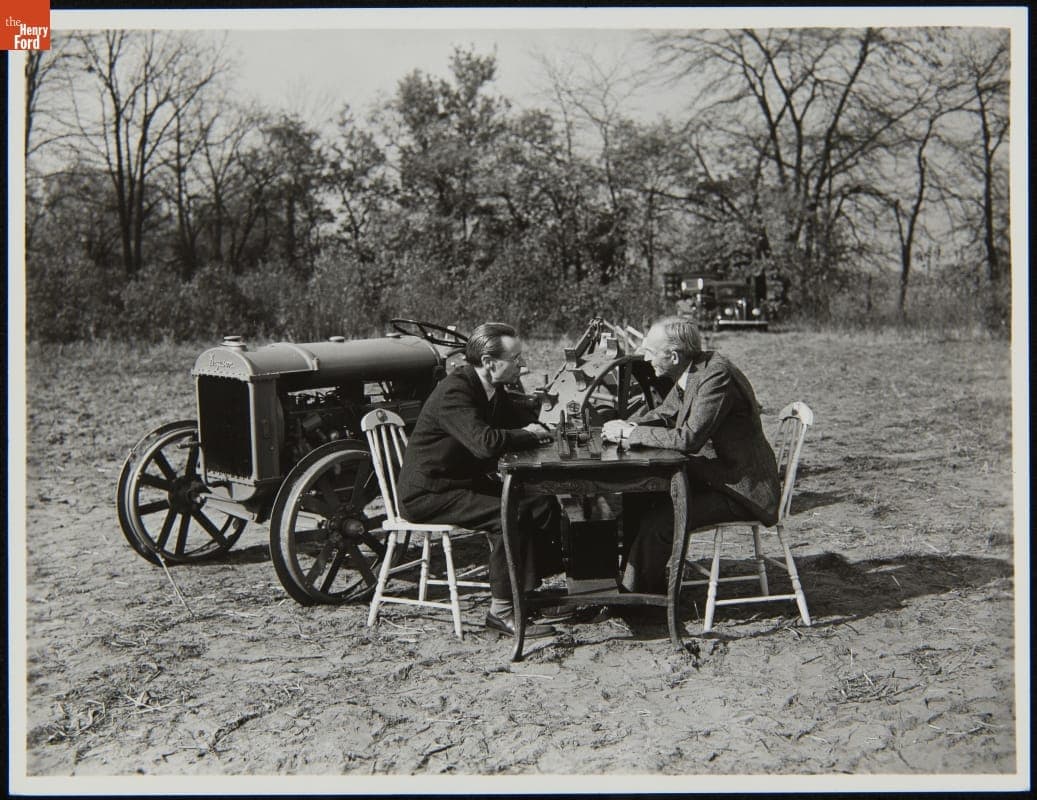 Meeting between Harry Ferguson and Henry Ford at Fair Lane, October 1938