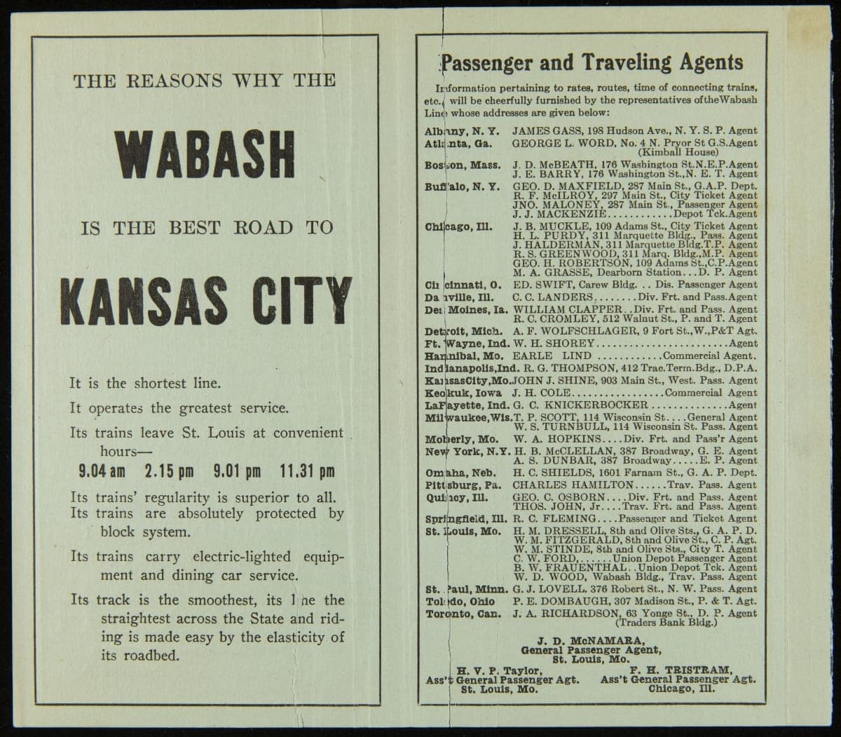 Wabash Round Trip Homeseekers' Fares to the West and Southwest, On Sale Every First and Third Friday of Each Month, 1910, Via Wabash R.R.