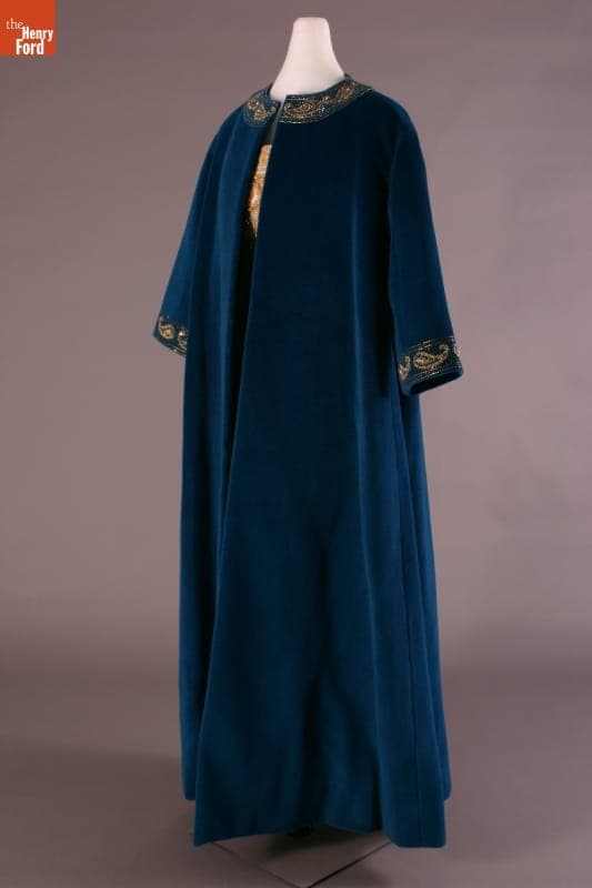 Evening Dress and Coat, Worn by Elizabeth Parke Firestone, circa 1961