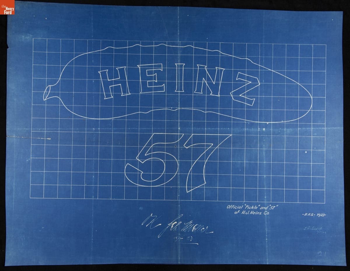 Official "Pickle" and "57" of H. J. Heinz Company, 1923