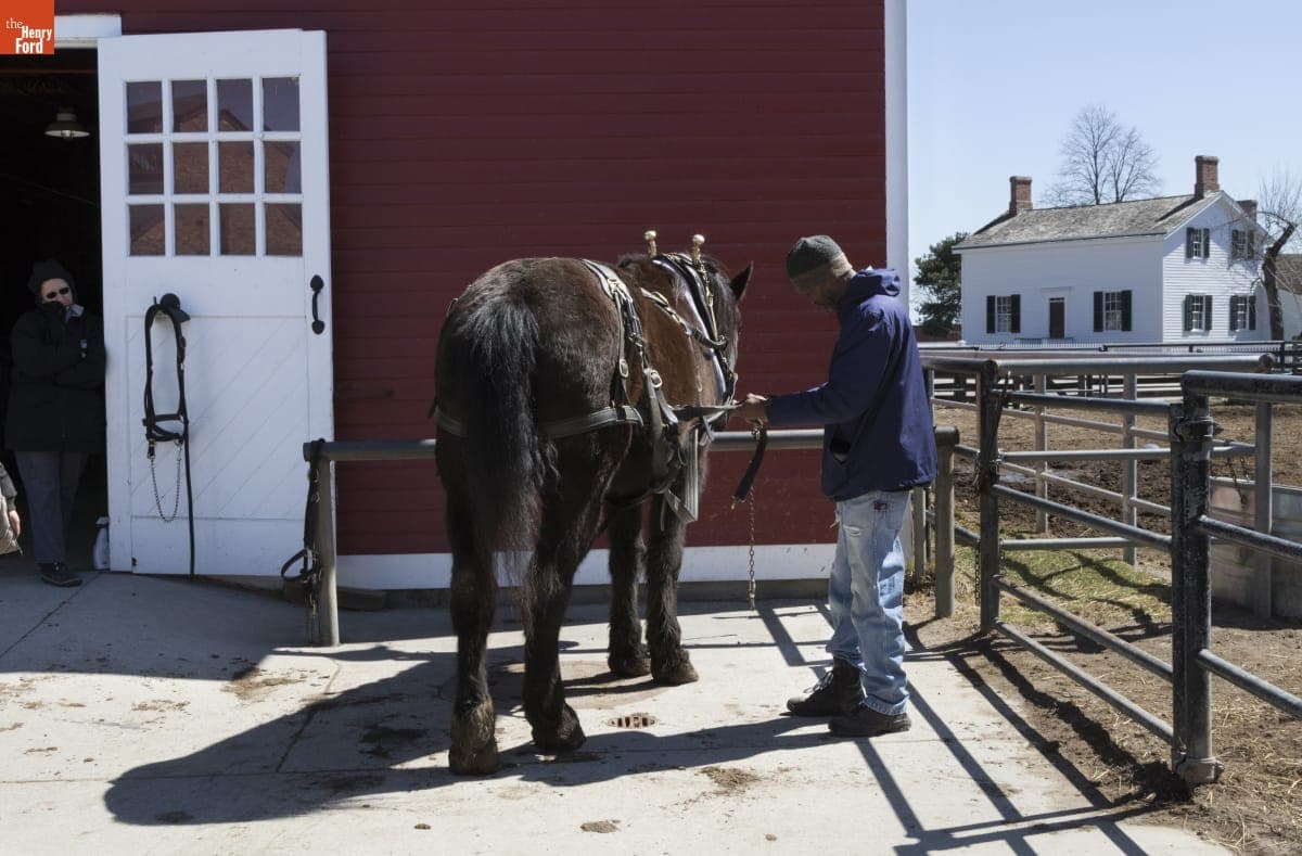 Melvin Parson at William Ford Barn in Greenfield Village