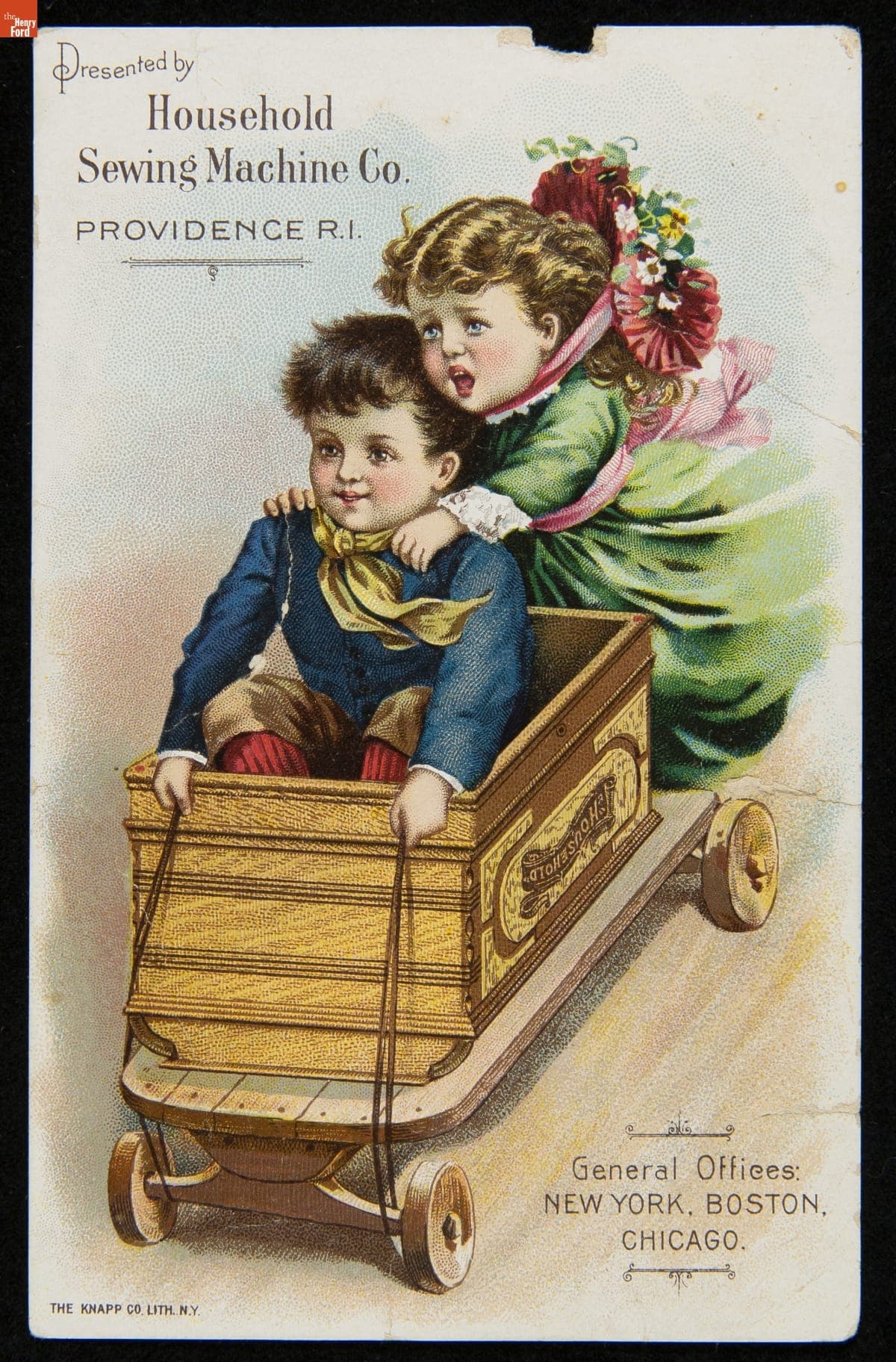 Trade Card for the Household Sewing Machine Company, 1880-1900